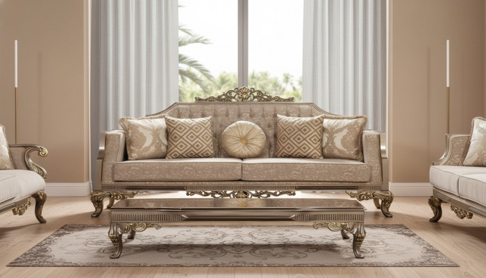 Canape 3 places Canape 3 Places Canapes Tissu Baroque Rococo Canape Design Salon