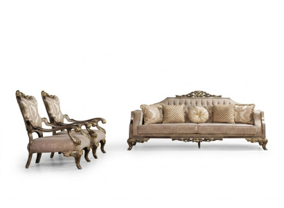 Ensemble de canapé 3+1+1 Canapé Fauteuils Fauteuil en tissu Ensemble de luxe pour salon