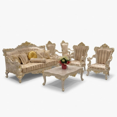 Ensemble de canapé 3+1+1 Table basse Suite Canapé Fauteuil Canapés neufs Ensemble 4 pièces