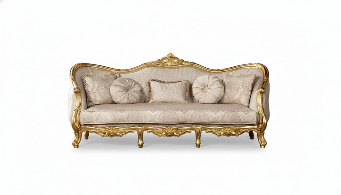 Canapé trois places Canapé baroque rococo à trois places Canapés Fauteuil en tissu Style Canapé