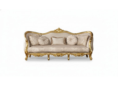 Canapé trois places Canapé baroque rococo à trois places Canapés Fauteuil en tissu Style Canapé