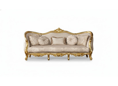 Canapé trois places Canapé baroque rococo à trois places Canapés Fauteuil en tissu Style Canapé