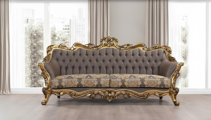 Canapé 3 places Canapé triple 3 places Canapé Canapés Fauteuil Siège Tissu Style baroque