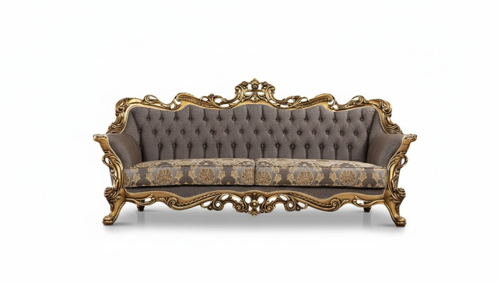 Canapé 3 places Canapé triple 3 places Canapé Canapés Fauteuil Siège Tissu Style baroque