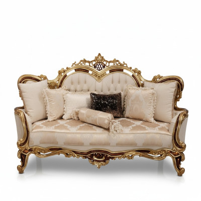 Canapé 3 places Canapé Trois places Canapé Canapés Meubles Classiques Siège Tissu Style Baroque