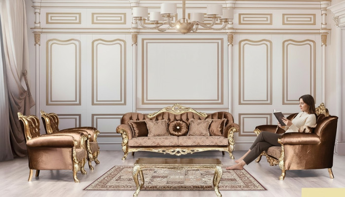 Ensemble de canapé 3+3+1+1 Table basse Canapé Canapés Fauteuil Suite de luxe Ensemble 5 pièces
