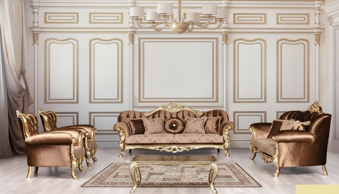 Ensemble de canapé 3+3+1+1 Table basse Canapé Canapés Fauteuil Suite de luxe Ensemble 5 pièces
