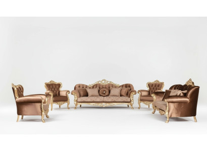 Ensemble de canapé 3+3+1+1 Table basse Canapé Canapés Fauteuil Suite de luxe Ensemble 5 pièces
