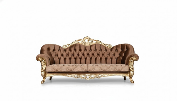 Canapé trois places de luxe, canapé baroque rococo à trois places, canapé fauteuil canapés fauteuil en tissu style mobilier