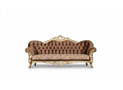 Canapé trois places de luxe, canapé baroque rococo à trois places, canapé fauteuil canapés fauteuil en tissu style mobilier