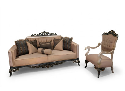 Ensemble de canapé de luxe Ensemble de canapé 3+1 places Canapés Fauteuil en tissu 2 pièces. ensembles