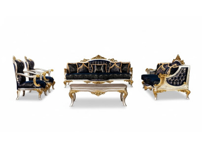 Ensemble de canapé 3+3+1+1 Table basse Canapés classiques Fauteuil de luxe neuf Ensemble de 5 pièces