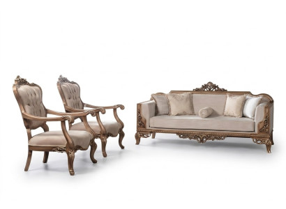 Fauteuil à ailes Canapé de luxe Salon baroque Relaxation Design Rembourrage Neuf