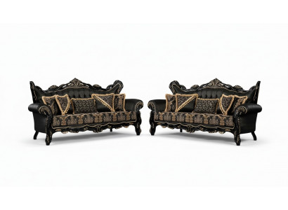 Ensemble de canapé 3 + 3 places Canapé Fauteuil Canapés Ensemble de suite de luxe en tissu polyester neuf