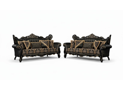 Ensemble de canapé 3 + 3 places Canapé Fauteuil Canapés Ensemble de suite de luxe en tissu polyester neuf
