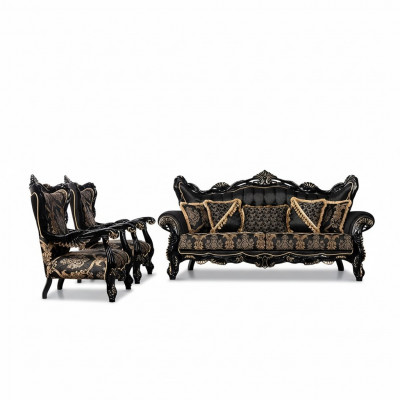 Ensemble de canapé 3+1+1 Canapé Fauteuil Canapés Suite de luxe Tissu Mobilier de salon