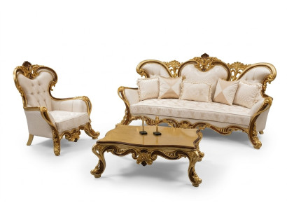Ensemble de canapé Suite 3+1 Place Canapé Fauteuil Canapés Groupe en tissu Salon neuf