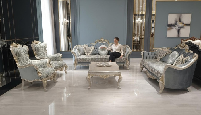 Ensemble de canapés 3+3+1+1 Table basse Canapé de luxe Fauteuil Canapés Ensemble en tissu 5 pièces