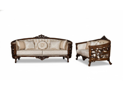 Ensemble de canapés 3+3 places Canapé Fauteuil Canapés Tissu Classique s Ensemble Baroque