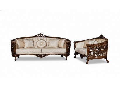 Ensemble de canapés 3+3 places Canapé Fauteuil Canapés Tissu Classique s Ensemble Baroque