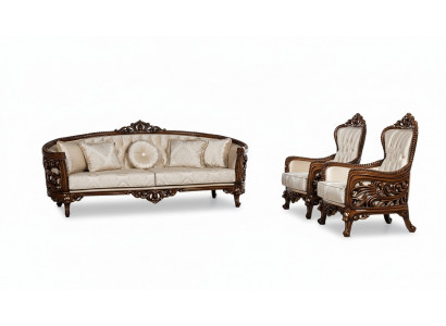 Suite de canapé du groupe 3+1+1 Canapé Fauteuil Canapés Tissu Salon 3 pièces