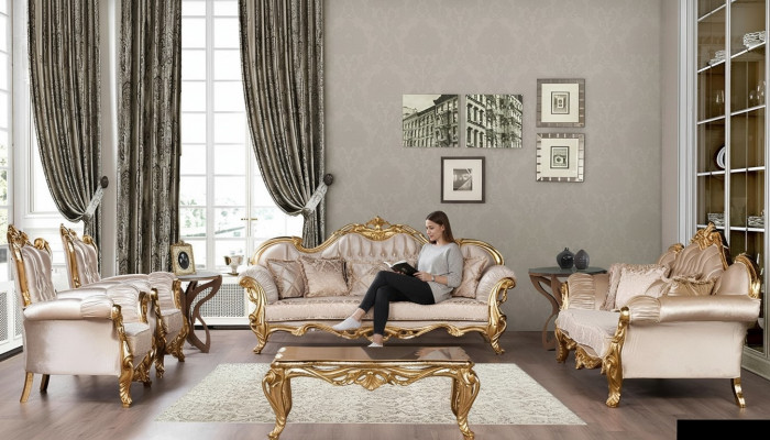 Suite Set 5 pièces Ensemble de canapé 3+3+1+1 Table basse Canapé Fauteuil Canapés neufs