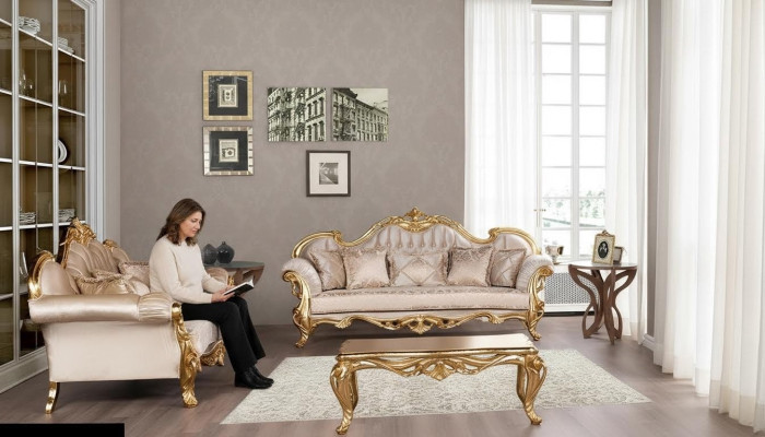 Ensemble de canapés de luxe 3+3 places table basse suite ensemble canapé fauteuil canapés 2 pièces.