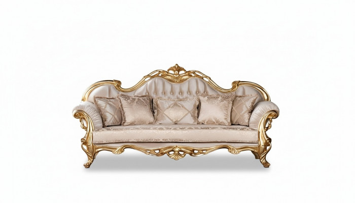Siège Trois places Canapé 3 places Canapés Canapés Tissu Style Baroque Rococo Mobilier