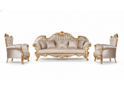 Suite Canapé 3+1+1 Table Basse Canapé Tissu de Luxe Fauteuil Canapés neufs