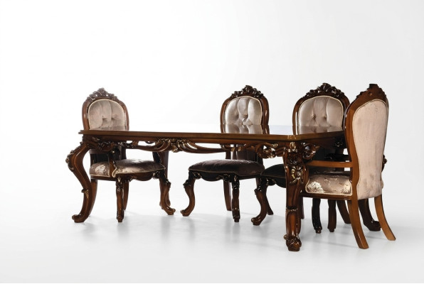 Salle à manger de luxe Table à manger Chaise Groupe Suite Ensemble Table en bois Tables 5 pièces. ensembles