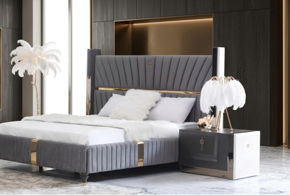 Table de chevet Table d'appoint Table Bois Tables Chambre Meubles de chambre Tables de chevet Gris
