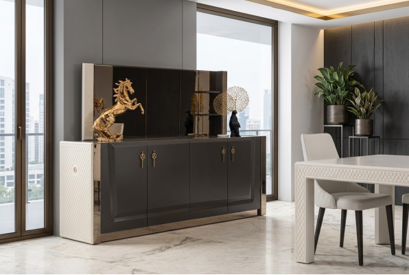 Groupe de meubles nouvel ensemble 2 pièces. Commode Miroir Commodes Armoire Étagère de luxe Console