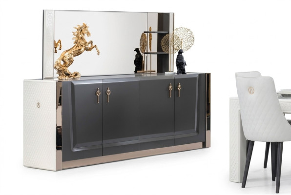Groupe de meubles nouvel ensemble 2 pièces. Commode Miroir Commodes Armoire Étagère de luxe Console
