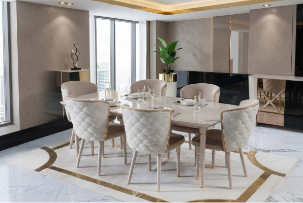 Table à manger Table Tables Moderne Bois Salle à manger Design Style italien nouveau