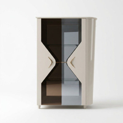 Vitrine Armoire Bois massif Buffet Vitrine Salle à manger Meubles en bois massif
