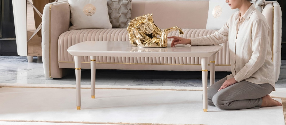 Tables Meubles Table de luxe Table d'appoint Bois Moderne Table basse Design Salon
