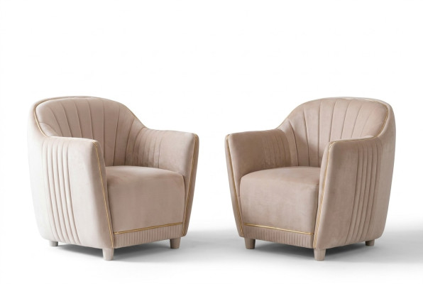Canapé 1 place Matériau de rembourrage en bois Chaise moderne Housse de siège en tissu de designer nouveau