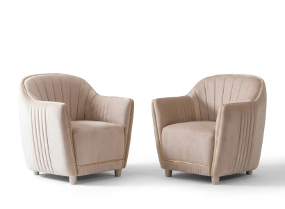Canapé 1 place Matériau de rembourrage en bois Chaise moderne Housse de siège en tissu de designer nouveau