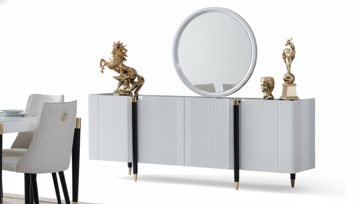 Commode Miroir Commodes Console Meubles Style italien Ensemble Suite 2 pièces