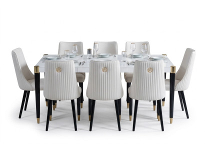 Ess Group Wood Table Tables 7-piece Complete Set Dining table 6x Chairs Dining room Set Groupe Ess Ensemble de Table en Bois Tables Complètes 7 pièces Ensemble de Salle à Manger Table à Manger 6 Chaises