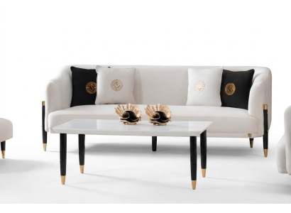 Canapé design 3 places Design 210cm Canapés de luxe Canapé 3 places nouveau Meubles de canapé en textile