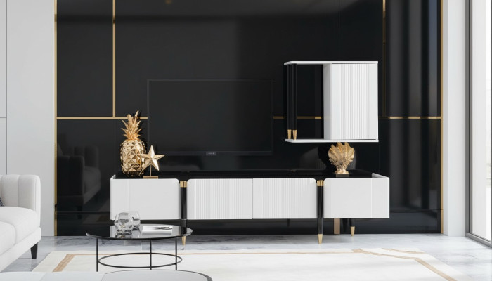 Buffet Armoire tv Bois Banc de télévision Commode Meubles design neufs Unité murale Armoire de télévision Armoire