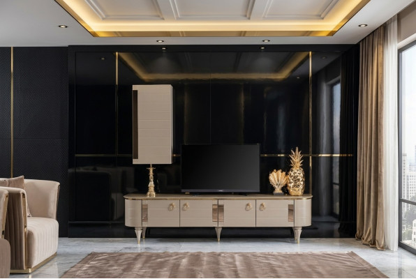 Sideboard Armoire Murale Moderne en bois Ensemble de meubles TV.