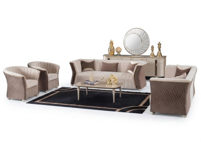 Ensemble de sièges élégants de luxe moderne 3+3+1+1 places canapés design meubles rembourrés canapés