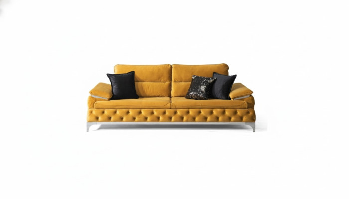 Canapé 3 places Tissu Canapé Coussins Rembourrage Mobilier de luxe Moderne Trois places nouveau