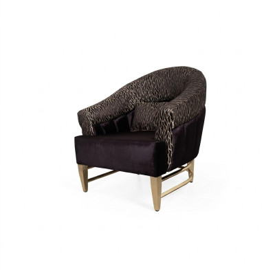 Fauteuil de luxe en tissu design de salon de style italien Lounge Chaise de meubles