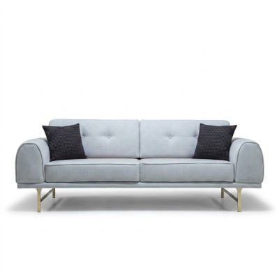 Gris Moderne Canapé de designer 3 places de salon de luxe Canapé rembourré
