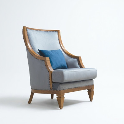 Moderne Fauteuil Gris en Textile, Siège Simple en Cuir, 1 Place, Neuf pour Salon.