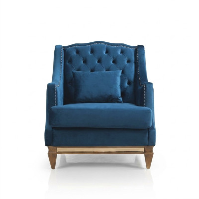 Bleu, il fauteuil Chesterfield de luxe Salon Lounge Mobilier de designer nouveau