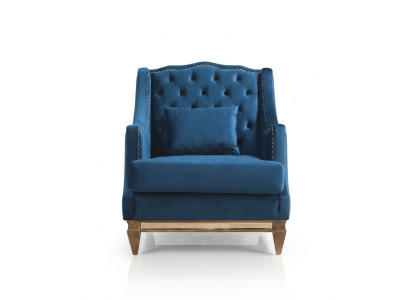 Bleu, il fauteuil Chesterfield de luxe Salon Lounge Mobilier de designer nouveau
